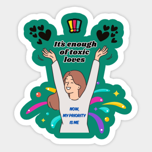 It´s enough of toxic loves Sticker